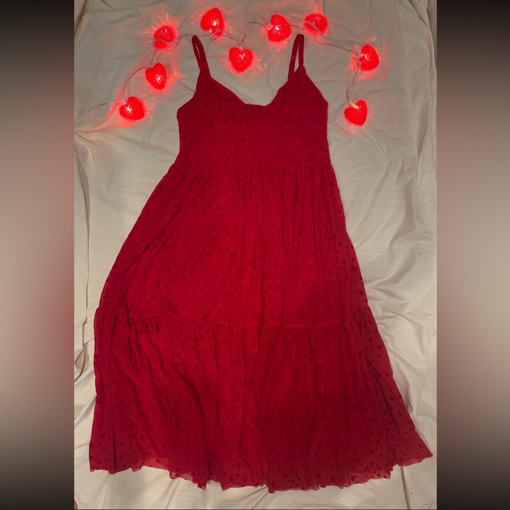 Blackmilk Red Heartbreaker Sheer Midaxi Dress